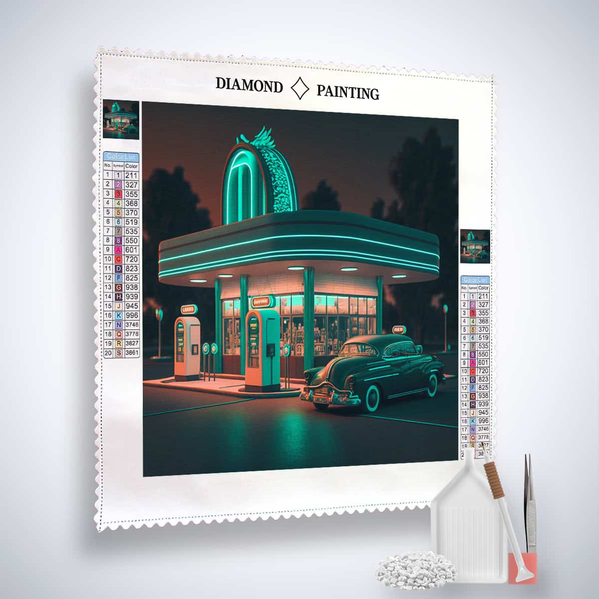 The chrome glow of the 50s — Diamond Painting Kit, product view 2