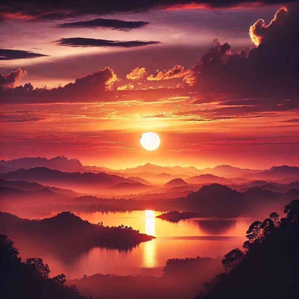 Evening Glow on the Horizon — Diamond Painting Kit design