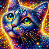The Colorful Cat — Diamond Painting Kit design