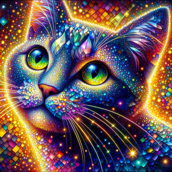 The Colorful Cat — Diamond Painting Kit design