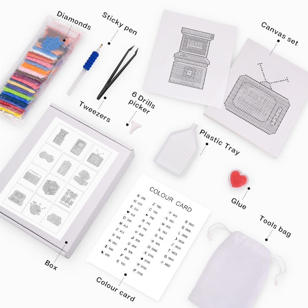 Mystery Box, Set of 12 — Mini Diamond Painting Set, product view 3