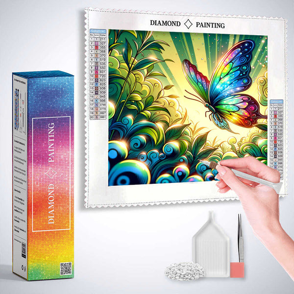 Rainbow butterfly — Diamond Painting Kit, product view 2