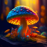 Luminous Mushroom — AB Diamond Painting Kit design