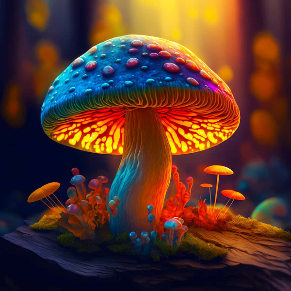 Luminous Mushroom — AB Diamond Painting Kit design