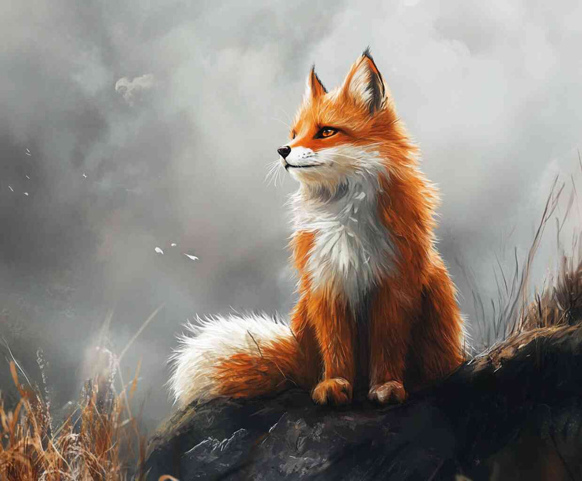 The Graceful Fox — Diamond Painting Kit design