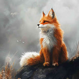 The Graceful Fox — Diamond Painting Kit design