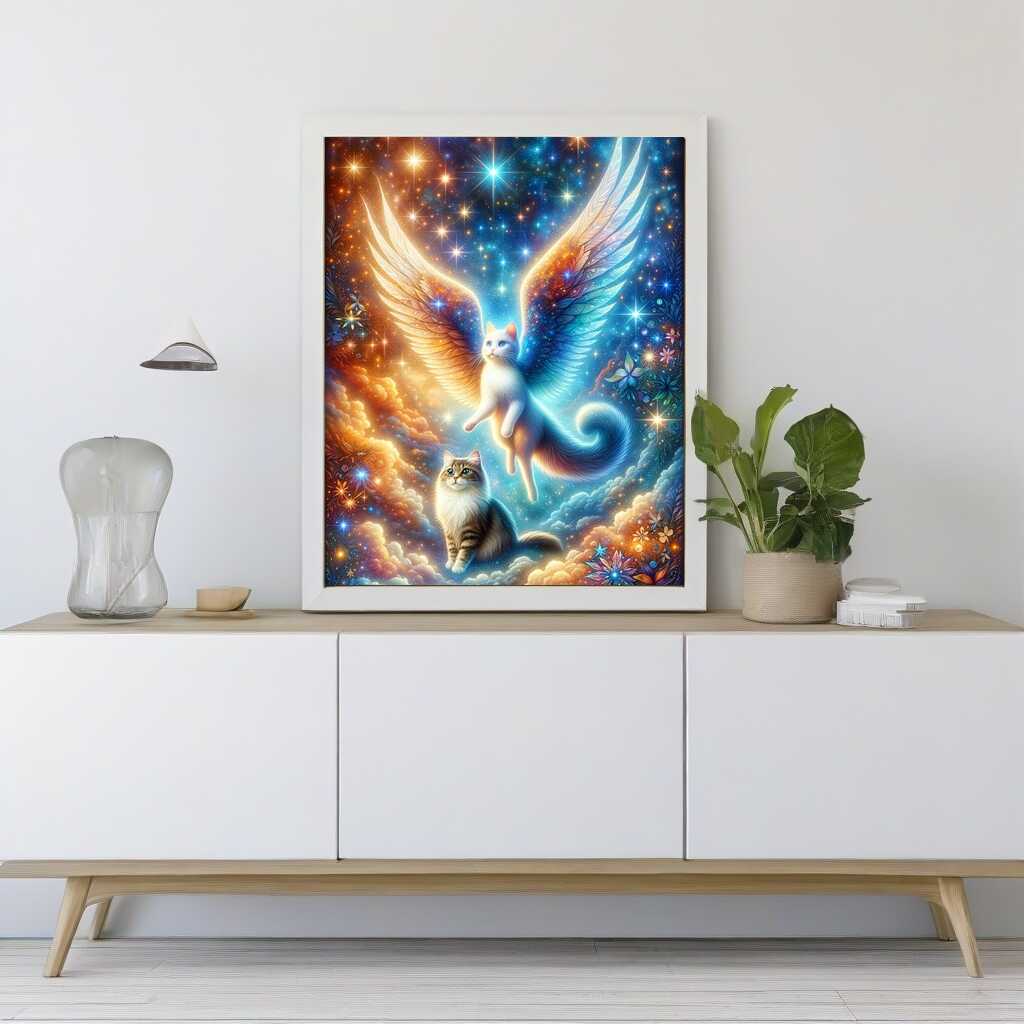 Cat angel — Diamond Painting Kit, product view 2