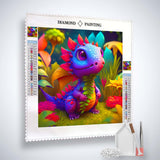Dragon Baby in the Enchanted Forest — AB Diamond Painting Kit, product view 2