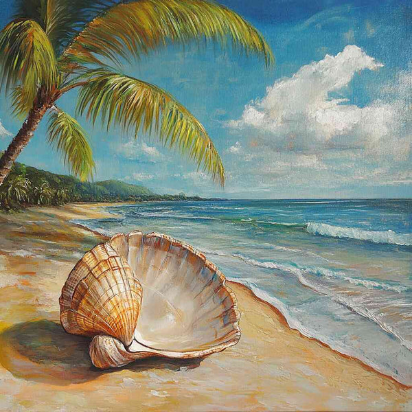 Seashells on Paradise Beach — Diamond Painting Kit design