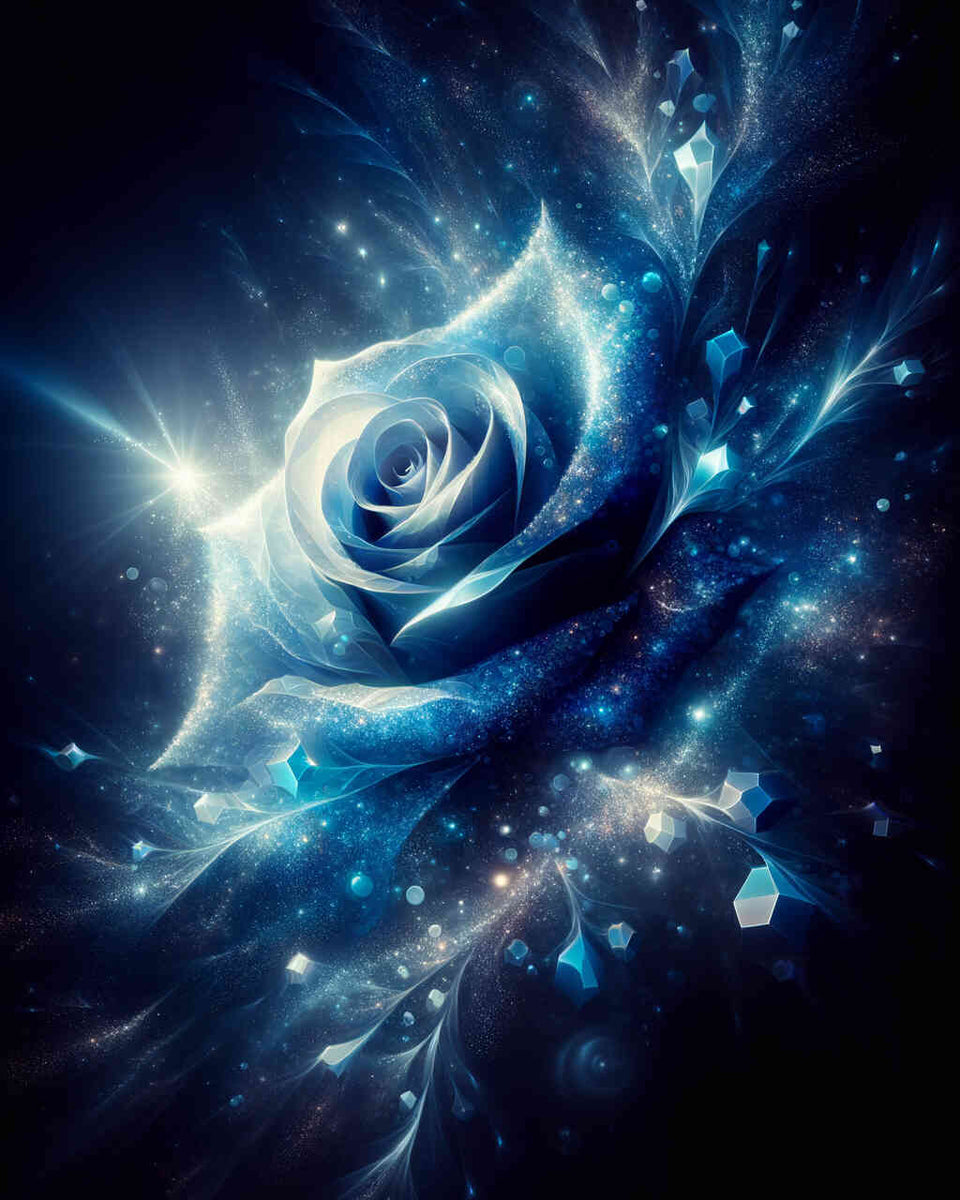 Blue Rose — Diamond Painting Kit design