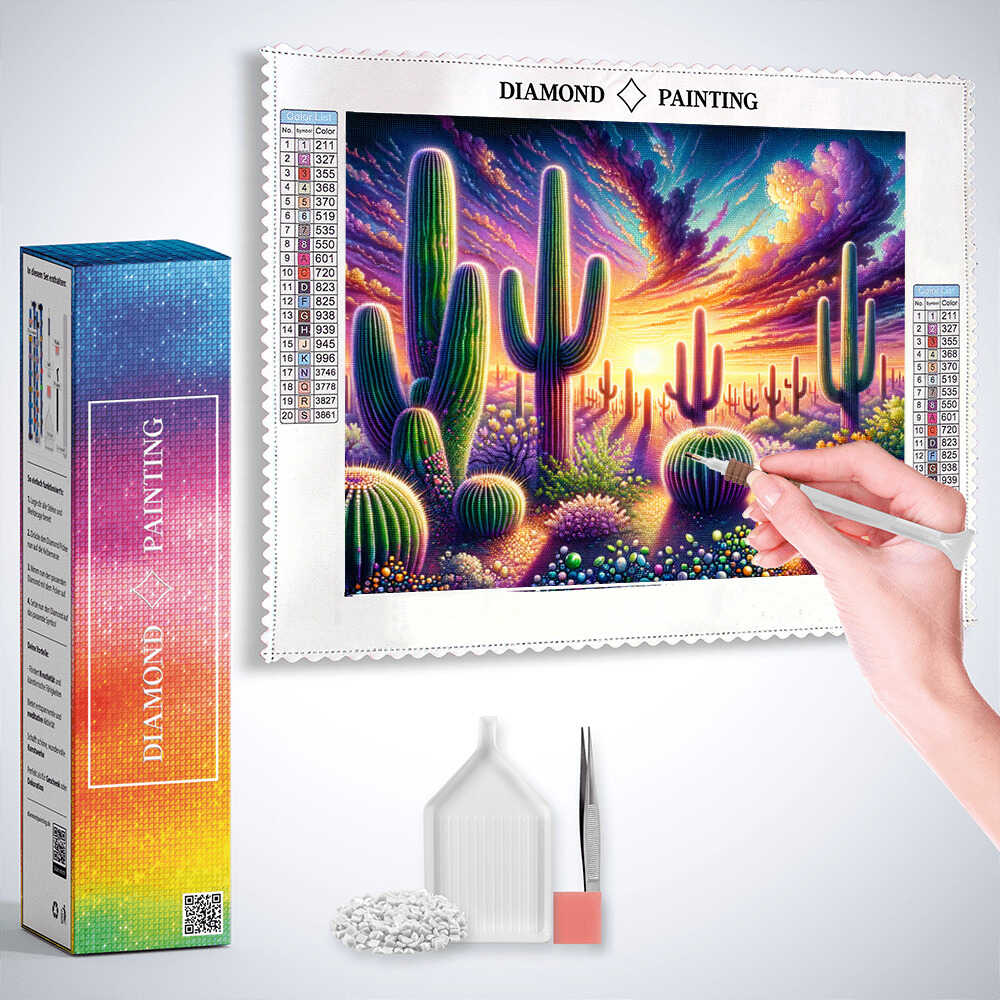 Cacti — Diamond Painting Kit, product view 3