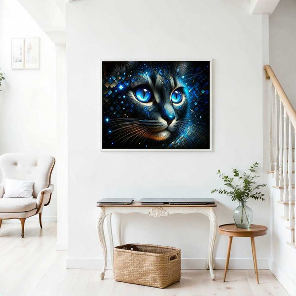 Cat with Blue Eyes — Diamond Painting Kit, product view 2