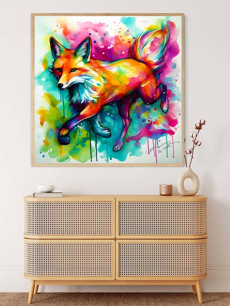 Fox Abstract — Diamond Painting Kit, product view 3