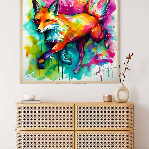 Fox Abstract — Diamond Painting Kit, product view 3