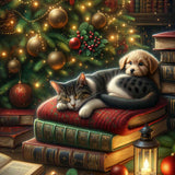 Book series dog and cat — Diamond Painting Kit design
