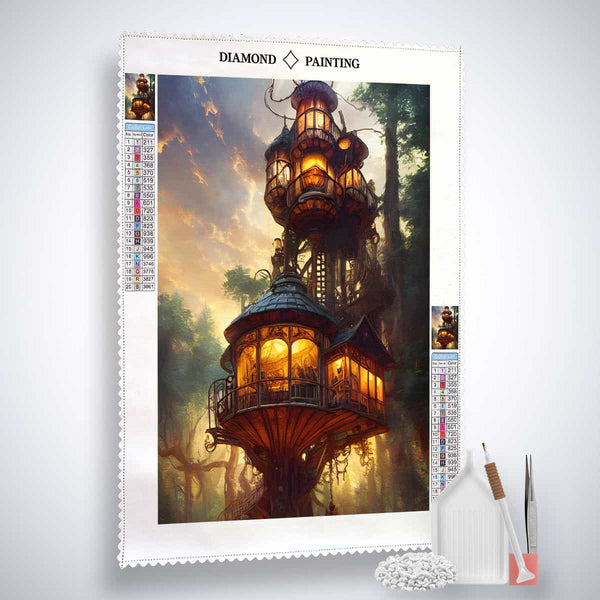 Forest Tower — Diamond Painting Kit, product view 2