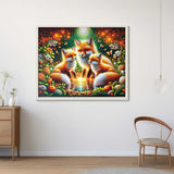 Fox Family Together — Diamond Painting Kit, product view 2