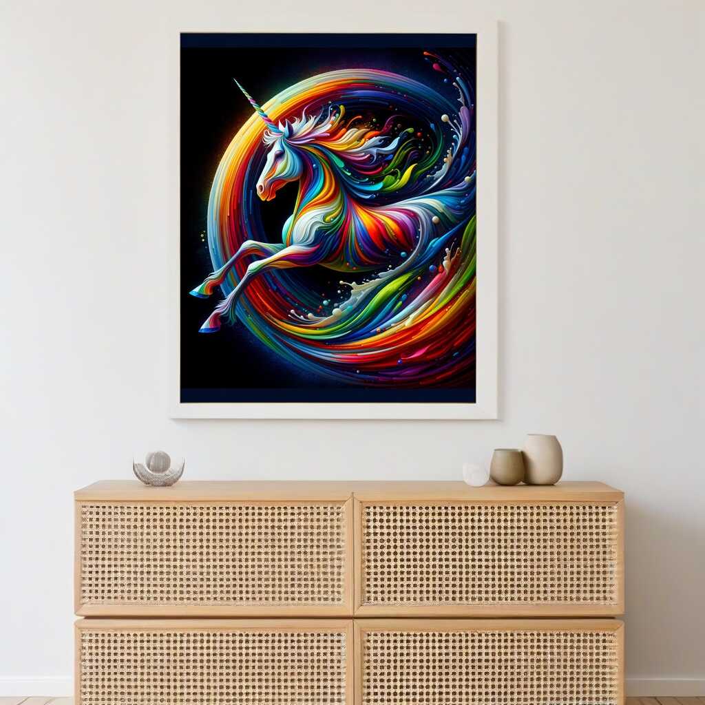 Unicorn, color mix — Diamond Painting Kit, product view 2