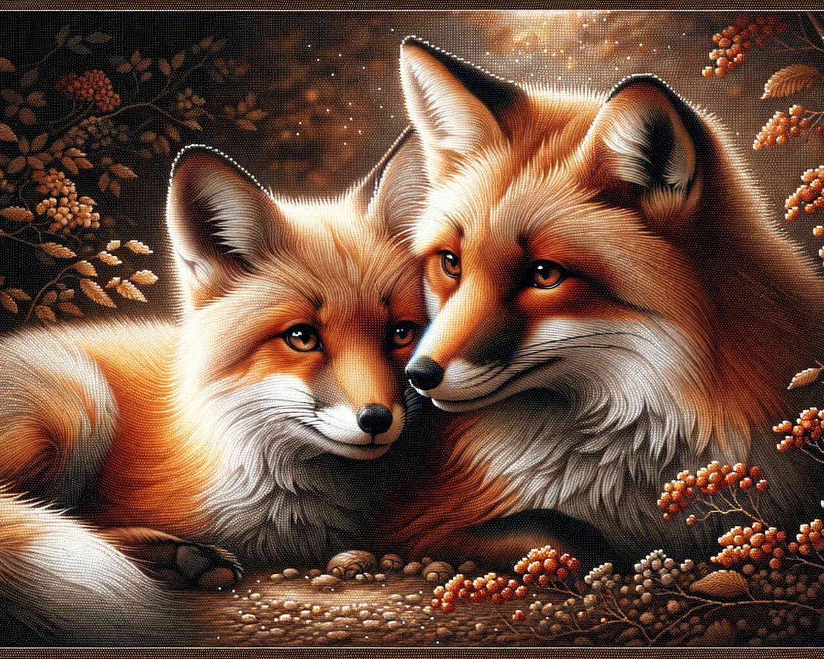 Fox Friendship — Diamond Painting Kit design