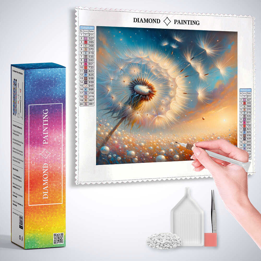 Dandelion blowing — Diamond Painting Kit, product view 3