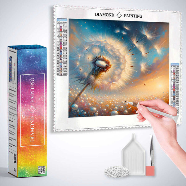 Dandelion blowing — Diamond Painting Kit, product view 3