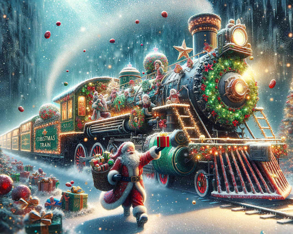 The Christmas Train — Diamond Painting Kit design