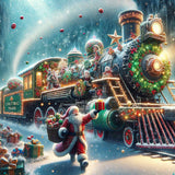 The Christmas Train — Diamond Painting Kit design