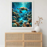 Turtle coral reef — Diamond Painting Kit, product view 2