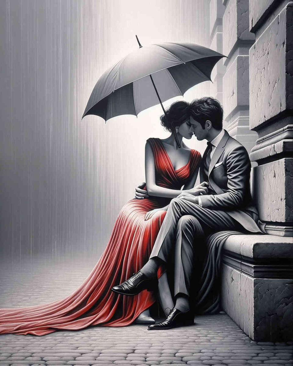 Couple on the wall — Diamond Painting Kit design