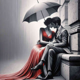 Couple on the wall — Diamond Painting Kit design