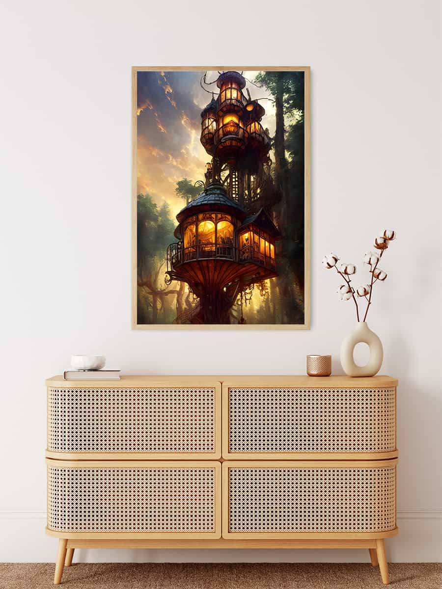 Forest Tower — Diamond Painting Kit, product view 3