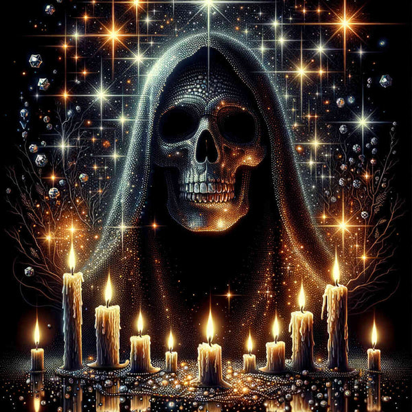 Skull candle — Diamond Painting Kit design