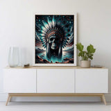 Indian, Skull — Diamond Painting Kit, product view 2