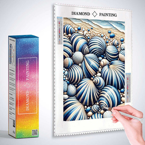 Striped shells — Diamond Painting Kit, product view 3
