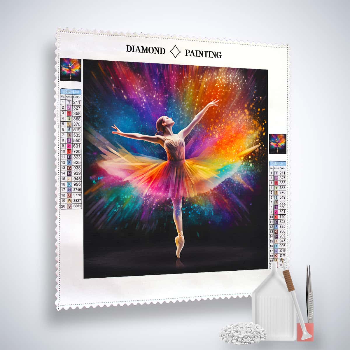 Woman dancing at night Part 2 — AB Diamond Painting Kit, product view 2