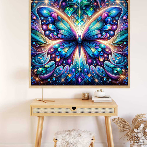 Peacock eye, butterfly — Diamond Painting Kit, product view 2
