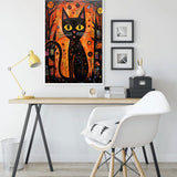 Cat in Orange — Diamond Painting Kit, product view 3