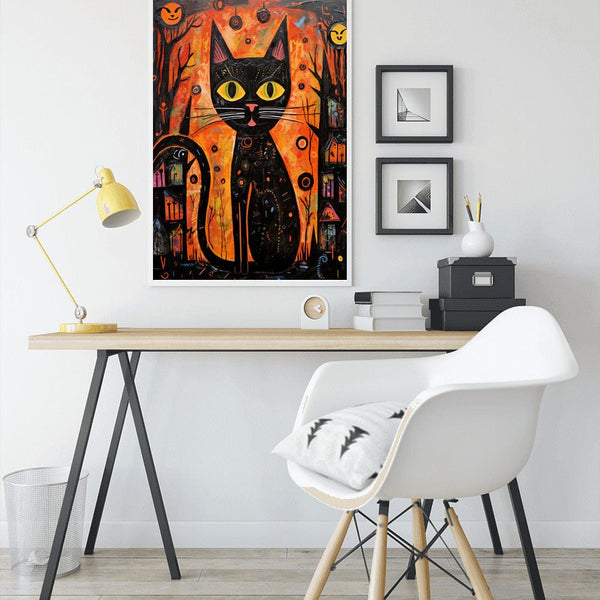 Cat in Orange — Diamond Painting Kit, product view 3
