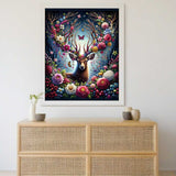 Deer with flower antlers — Diamond Painting Kit, product view 2