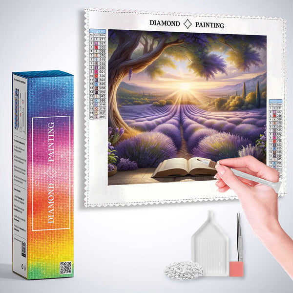 Lavender Field Book — Diamond Painting Kit, product view 3