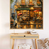 A Rainy Evening at the Bookshop — Diamond Painting Kit, product view 2