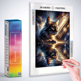 Cat mirror image — Diamond Painting Kit, product view 3