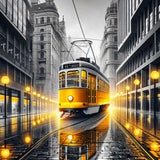 Yellow Tram — Diamond Painting Kit design