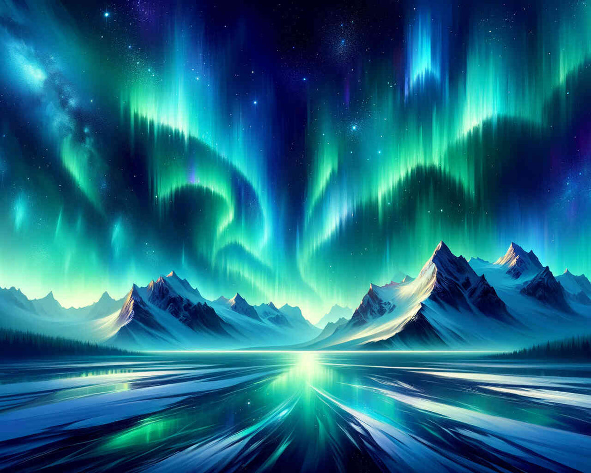 Ribbons of Northern Lights — Diamond Painting Kit design