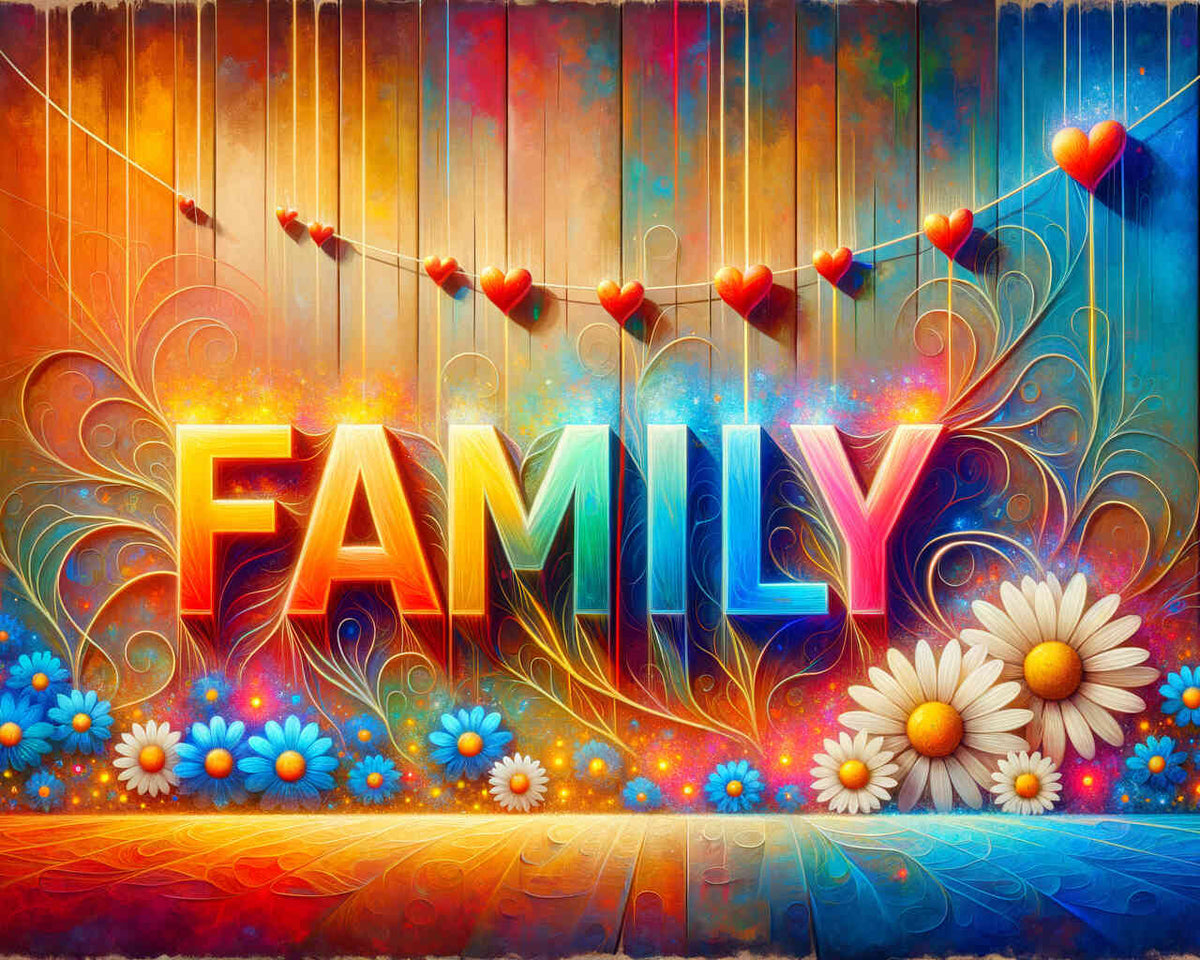 Family in Color — Diamond Painting Kit design