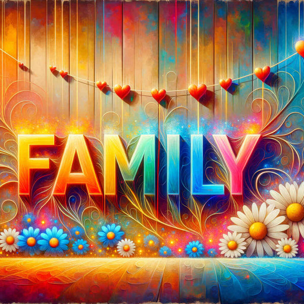 Family in Color — Diamond Painting Kit design
