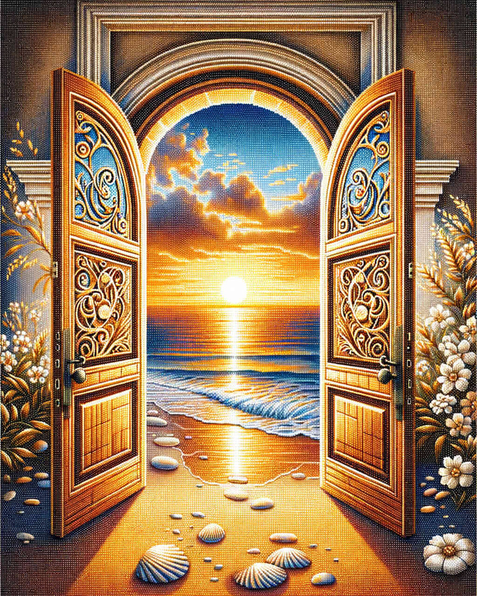 Door to the beach — Diamond Painting Kit design