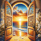 Door to the beach — Diamond Painting Kit design
