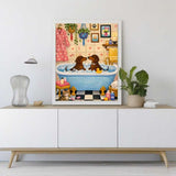 Dachshund Bubble Bath — Diamond Painting Kit, product view 2