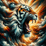 Roaring Tiger — Diamond Painting Kit design